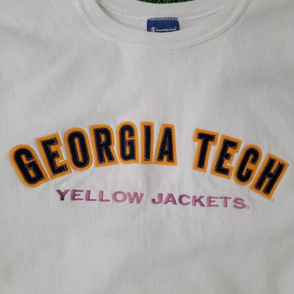 Vintage Georgia-Tech Yellow-Jackets Sweatshirt Womens Large 23x23 - Picture 10 of 16